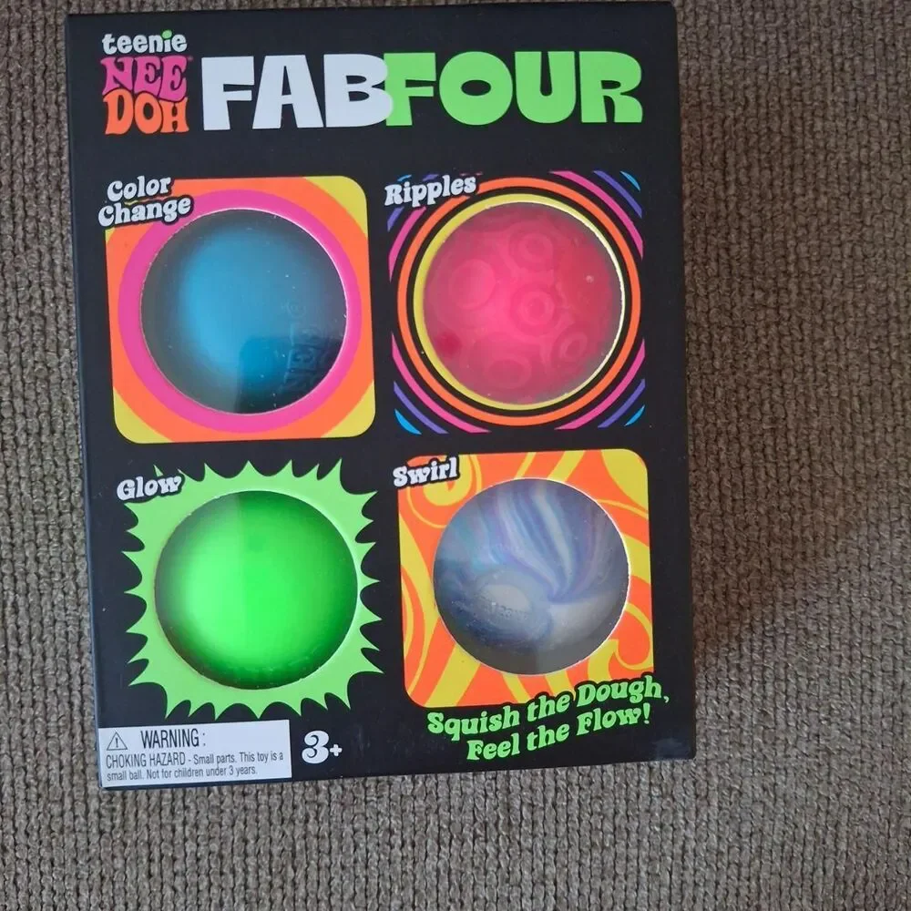 Authentic NEW Needoh Teenie Fab Four 4-Pack Colors Vary
